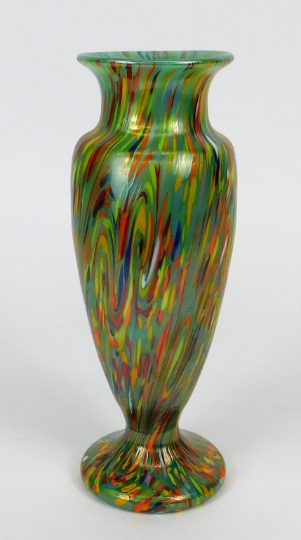 Appraisal: AUSTRIAN CZECH LOETZ ART GLASS AUSF VASE Austria Circa Baluster