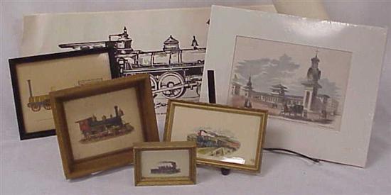 Appraisal: Collection of framed and unframed prints all related to railroads