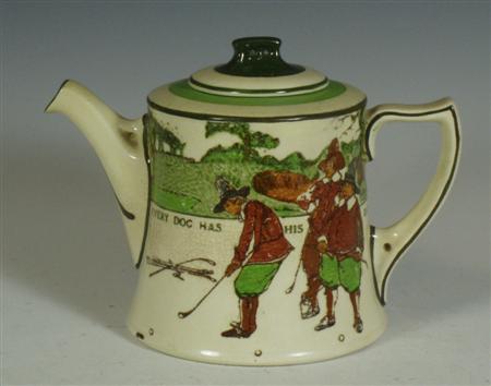 Appraisal: Golfing Interest A Royal Doulton Seriesware teapot and cover decorated