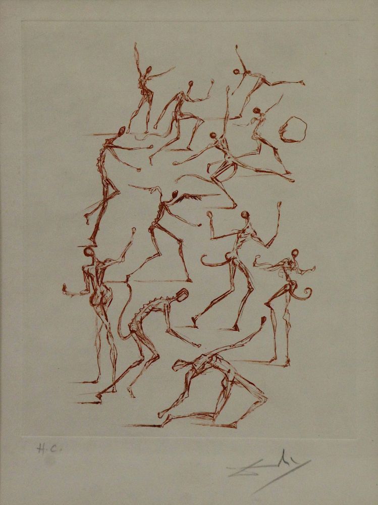 Appraisal: SALVADOR DALI SPANISH - Heliogravure with Drypoint Les Demons Pencil