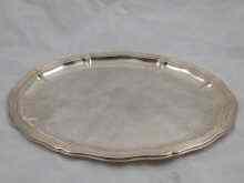 Appraisal: A German standard silver platter with reeded border approx x