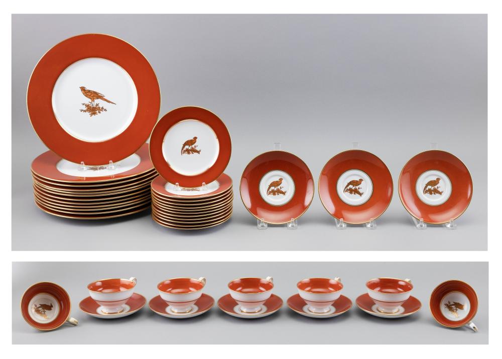 Appraisal: COPELAND SPODE FOR TIFFANY CO RED PHEASANT DINNER SERVICECOPELAND SPODE