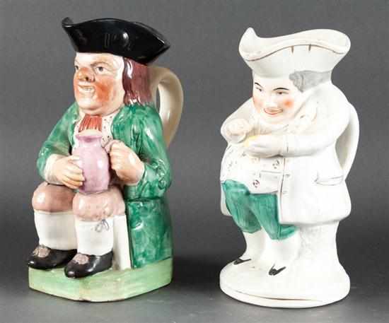 Appraisal: Staffordshire painted ''Snuff Taker'' toby jug and a similar traditional