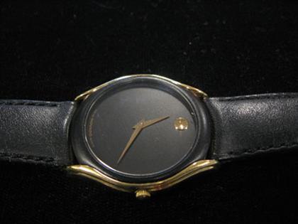 Appraisal: Gentleman's Movado wristwatch Stainless steel and karat yellow gold wristwatch