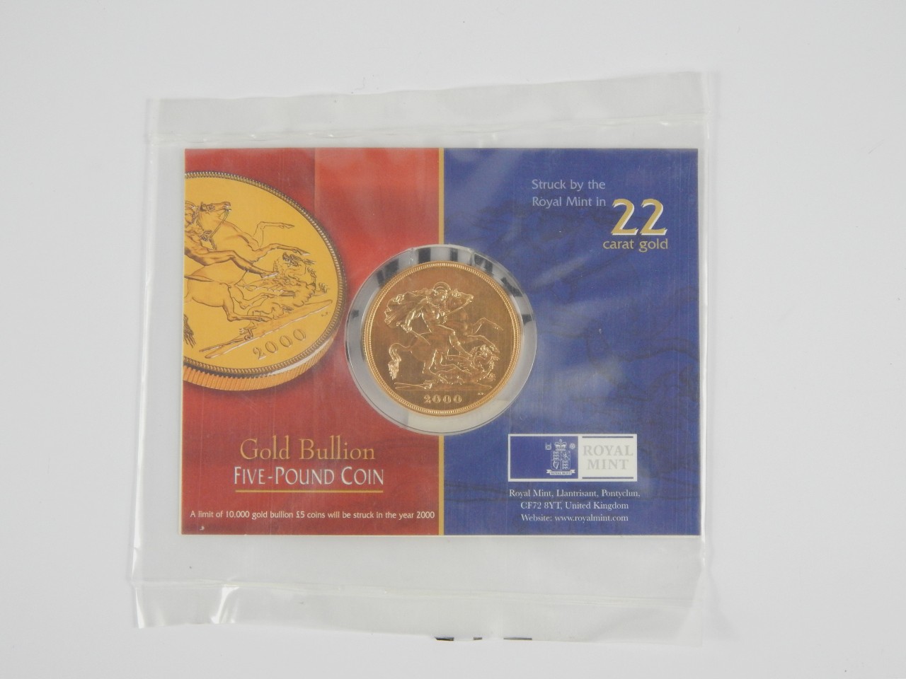 Appraisal: A Millenium five pound gold crown Royal Mint