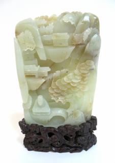 Appraisal: Fine White Jade Carving Fine White Jade Carving A small