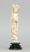 Appraisal: Carved Ivory Kwan Yin Chinese ca th Century Apprx T