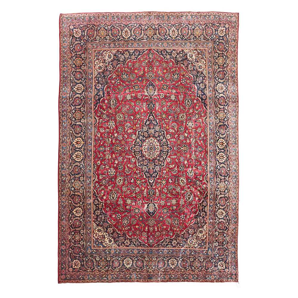 Appraisal: KASHAN CARPET CENTRAL PERSIA EARLY TH CENTURY the raspberry field