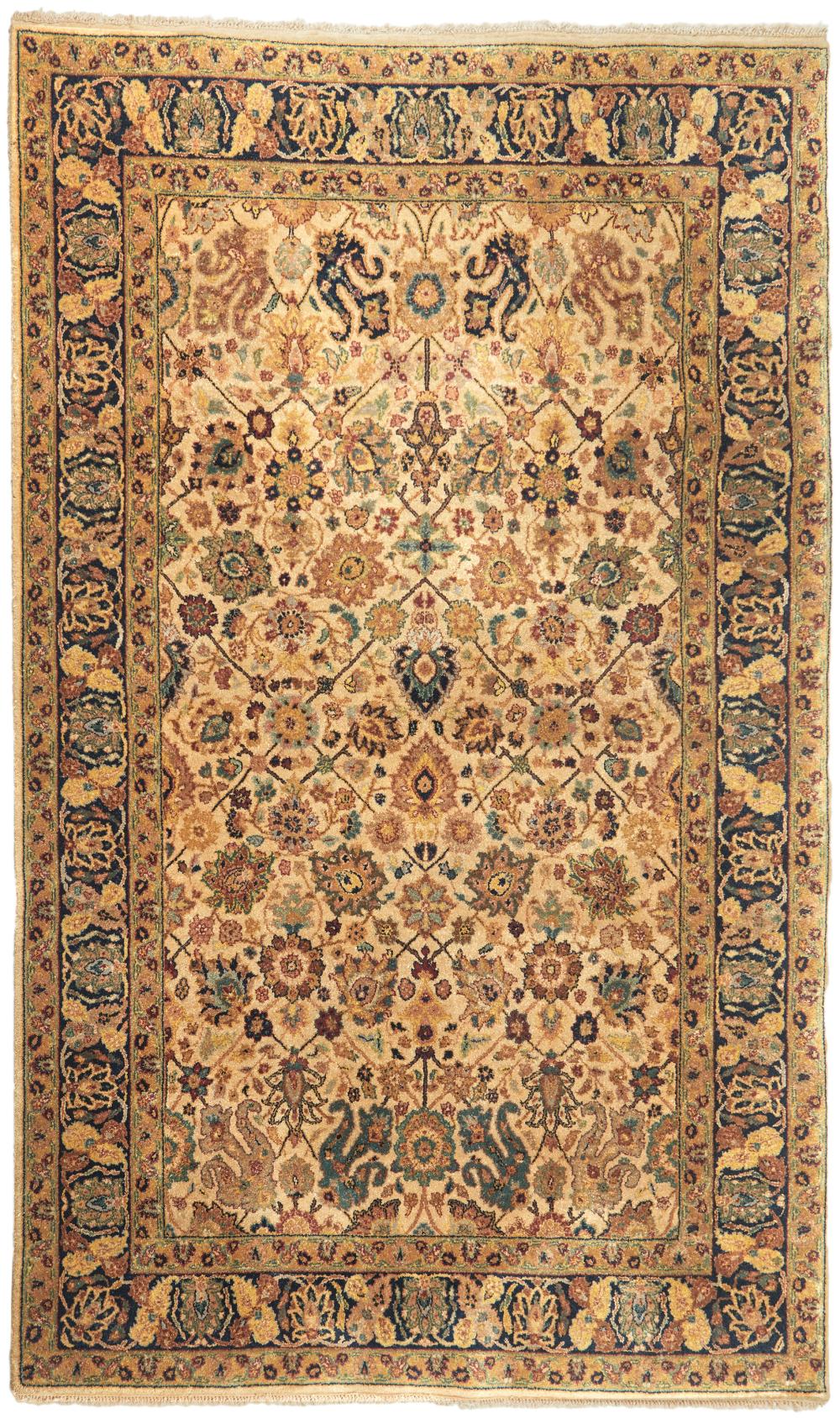 Appraisal: A Persian-style area rug th Century Possibly India wool on