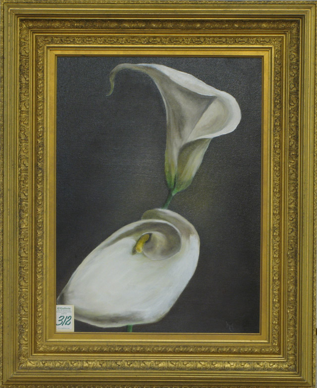 Appraisal: MANDY MAIN OIL ON CANVAS Oregon th century titled Calla