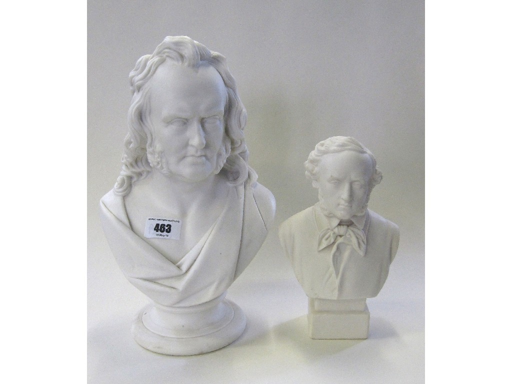 Appraisal: Robinson and Ledbetter parian bust of Mendelssohn and one other