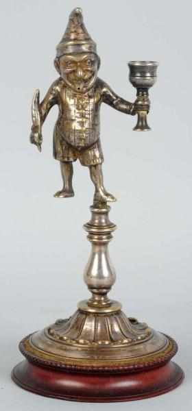 Appraisal: Figural Jester Punch Cigar Lighter Silver-plated brass Nice detail Flame