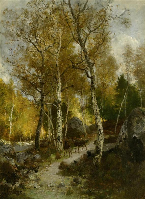 Appraisal: DEFAUX ALEXANDER Bercy - Montigny-sur-Loing A forest landscape with two