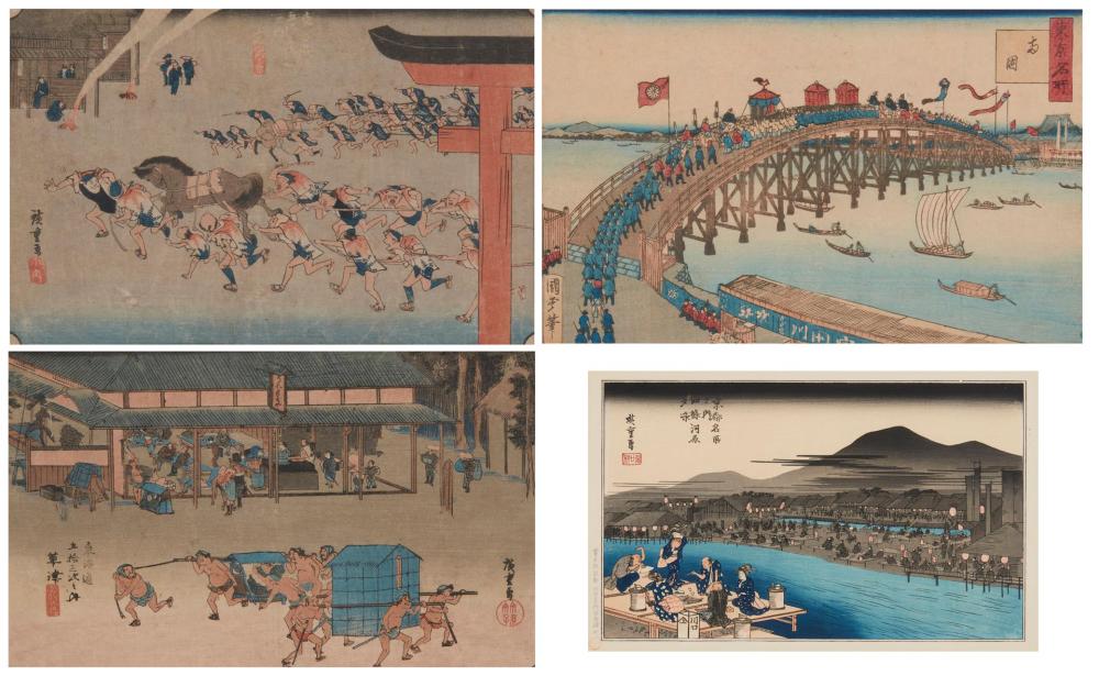 Appraisal: Utagawa Hiroshige - Religious Festival at Atsuta Shrine in Miya