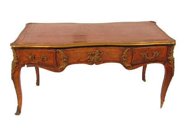 Appraisal: A Louis XV style gilt bronze mounted bureau plat height