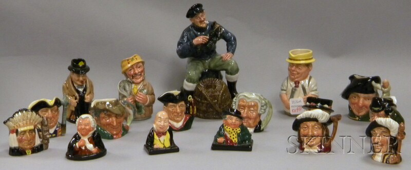 Appraisal: Seventeen Assorted Royal Doulton Ceramic Character Jugs Busts Tobys and