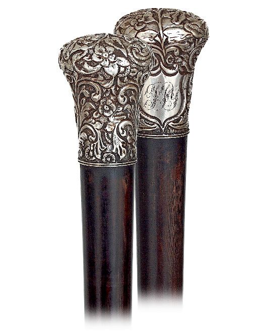 Appraisal: Silver Dress Cane -Ca -Substantial and well-proportioned silver knob hand