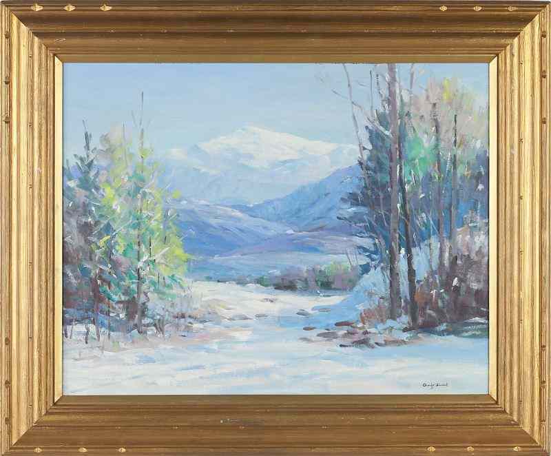 Appraisal: George W Dinckel OH MA - Landscapeoil on artist's board