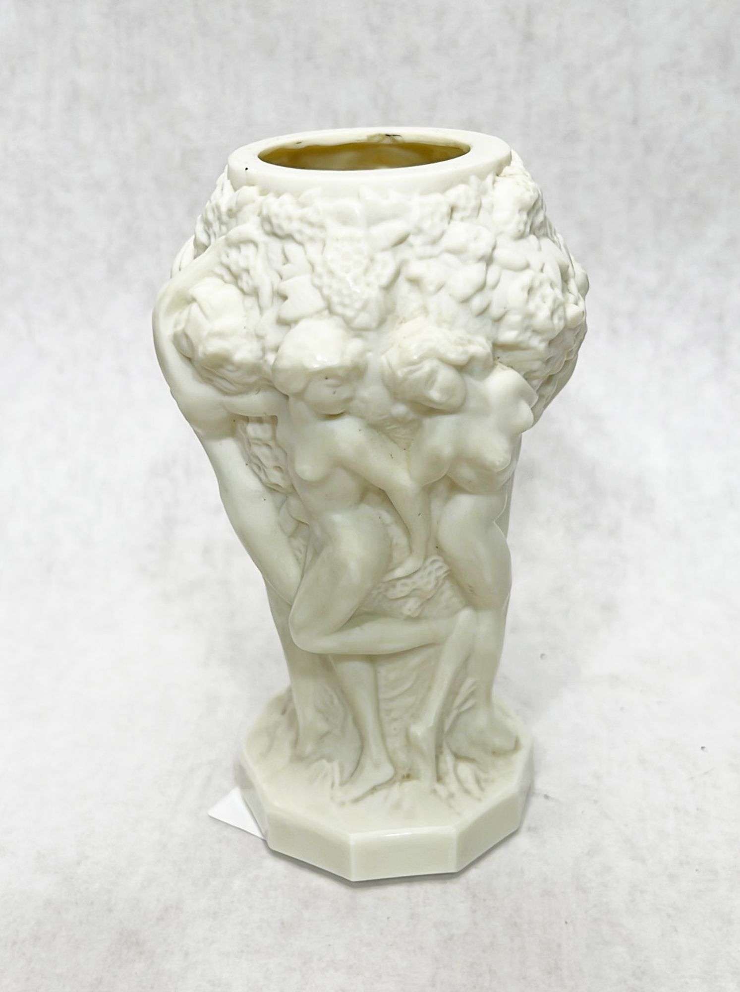 Appraisal: Ingrid nude glass vase after SchlevogtMid thC Label to underside