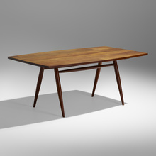 Appraisal: George Nakashima BOAT-SHAPED DINING TABLE Nakashima StudioUSA American black walnut