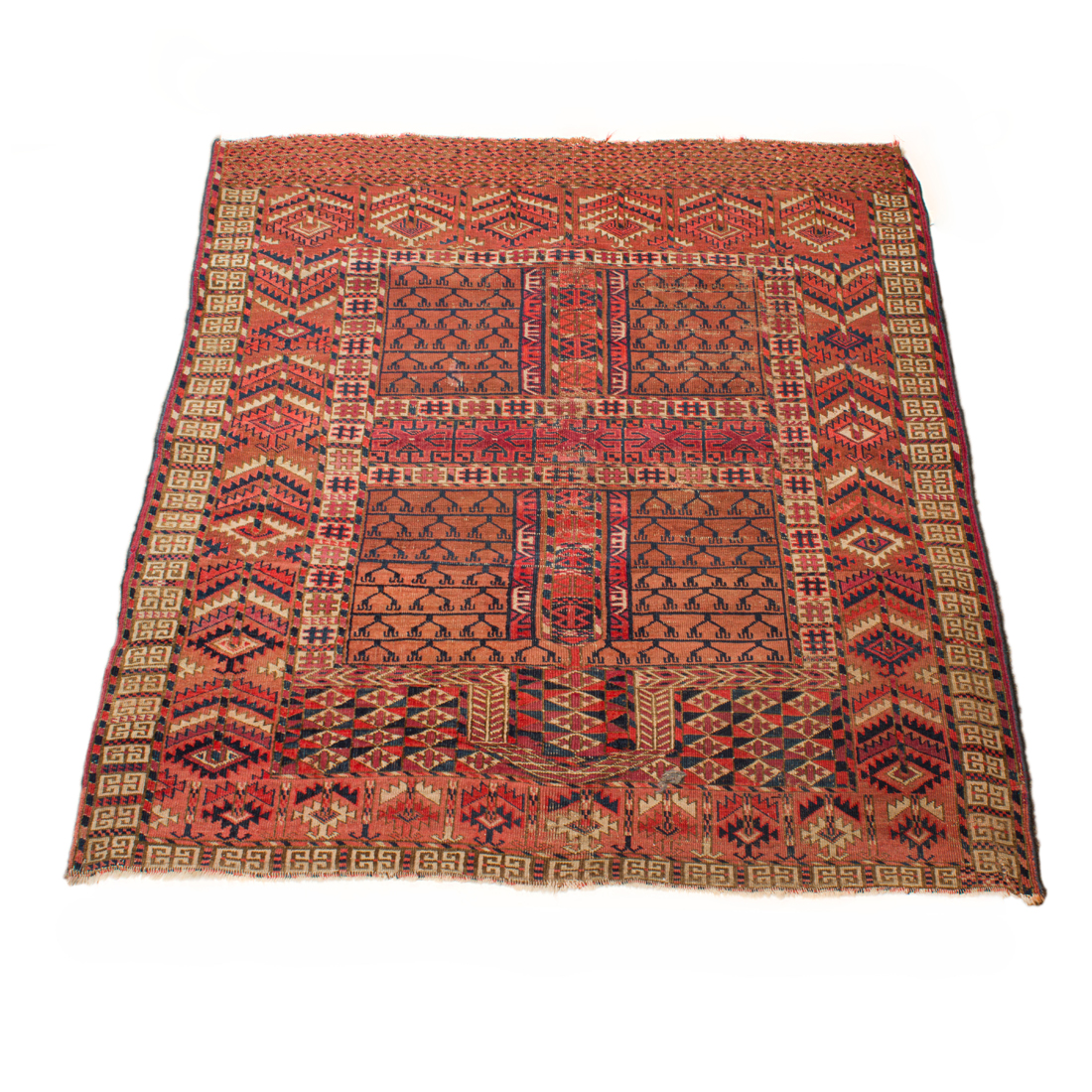 Appraisal: AN AFGHAN TURKOMEN CARPET An Afghan Turkomen carpet ' x