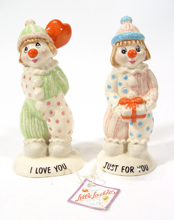 Appraisal: Two hand painted Beswick little loveable clowns printed factory marks