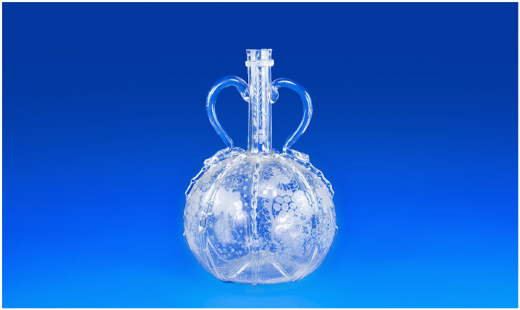 Appraisal: Eighteenth Century Two Handled Glass Decanter circ - inches in