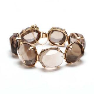 Appraisal: KT Gold and Quartz Bracelet bracelet with oval yellow gold