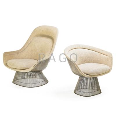 Appraisal: WARREN PLATNER KNOLL Easy Chair and Lounge Chair Condition Report