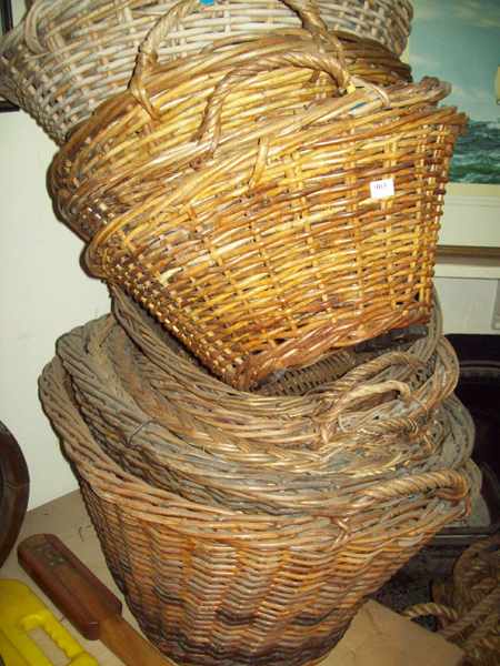 Appraisal: A COLLECTION OF TEN CANE BASKETS