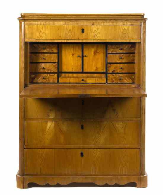 Appraisal: A Biedermeier Secretaire a Abattant having a rectangular top over