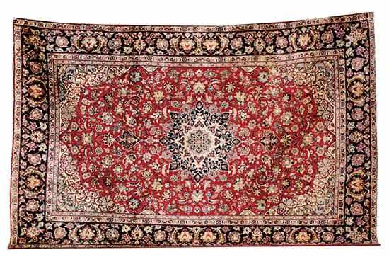 Appraisal: Persian Kashan carpet ' '' x ' '' Condition Minor