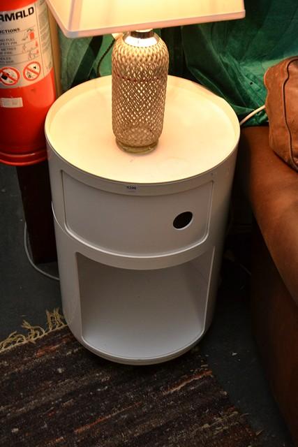 Appraisal: A WHITE KARTELL SIDE TABLE A WHITE KARTELL SIDE TABLE