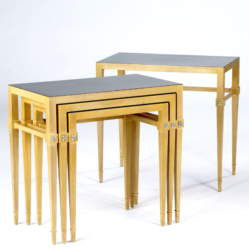 Appraisal: TOMMI PARZINGER CHARAK Pair of end tables and two matching