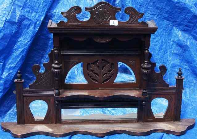 Appraisal: Edwardian Carved Over Mantle Mirror