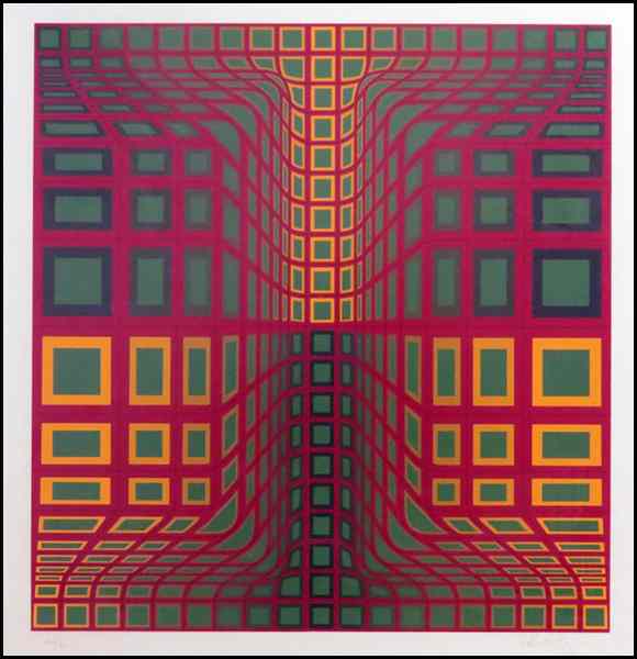 Appraisal: VICTOR VASARELY - UNTITLED Color serigraph signed in pencil lower