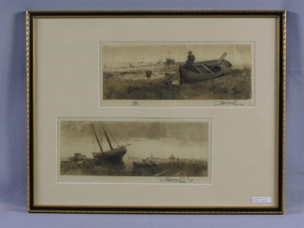 Appraisal: ROBERT SHAW - DELAWARE TWO FRAMEDetchings The first depicts a