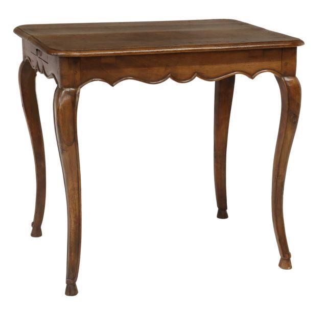 Appraisal: French Provincial Louis XV style walnut work table th c