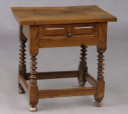 Appraisal: North Italian Walnut Side Table x x in