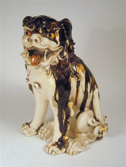 Appraisal: Japanese glazed porcelain fu dogpossibly kutani late th century