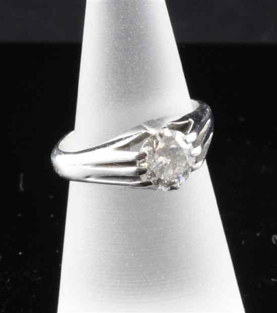 Appraisal: An ct gold claw set solitaire diamond ring the brilliant