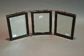 Appraisal: An Art Nouveau three-fold carriage mirror