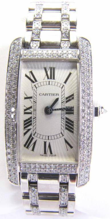 Appraisal: A lady's Cartier Tank American wristwatch with K white gold