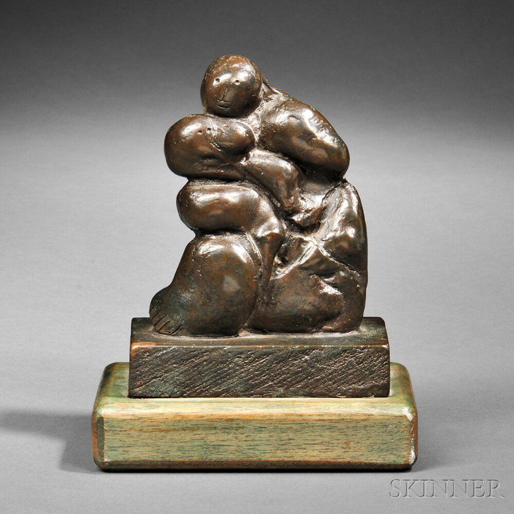 Appraisal: Henry Moore British - Mother and Child Paleo Signed and