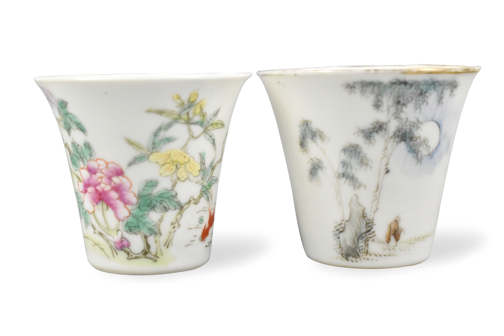 Appraisal: Two Chinese porcelain famille rose cups dating from the Republic