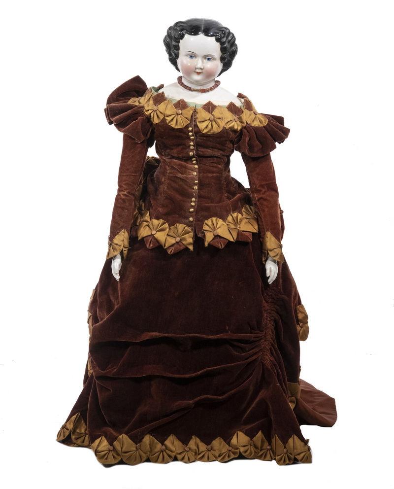 Appraisal: JENNY LIND CHINA HEAD DOLL Large China Head Doll with