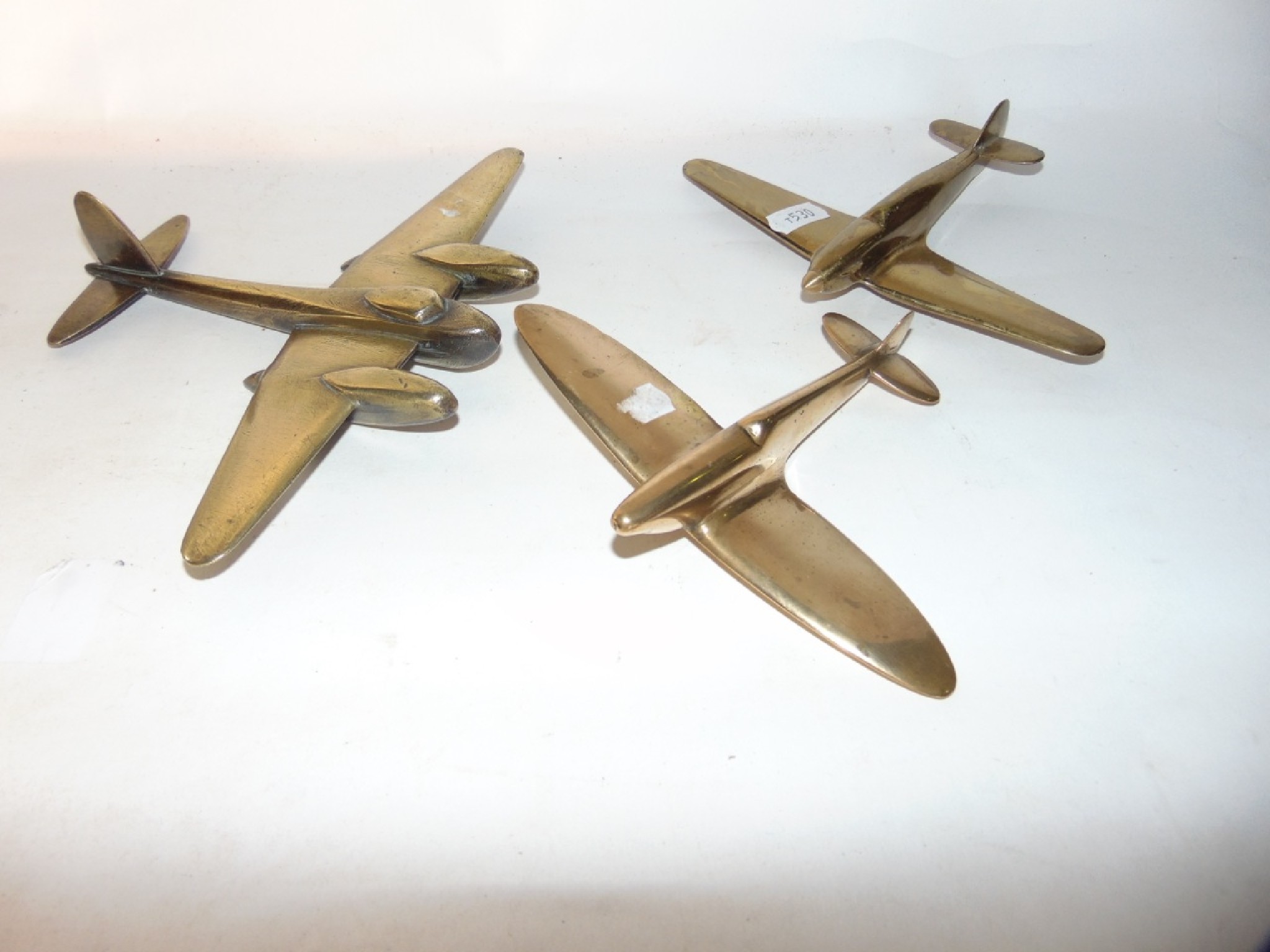 Appraisal: A trio of cast brass models of Second World War