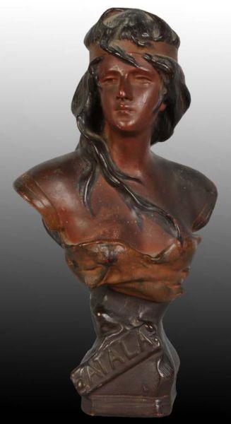 Appraisal: Female Atala Indian Bust Description Plaster Signed B on the