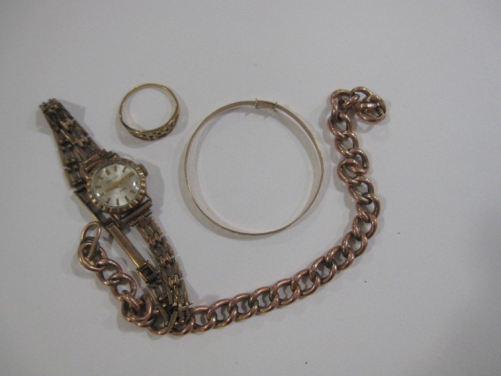 Appraisal: Lot comprising ladies ct gold bracelet watch by Seconda ct