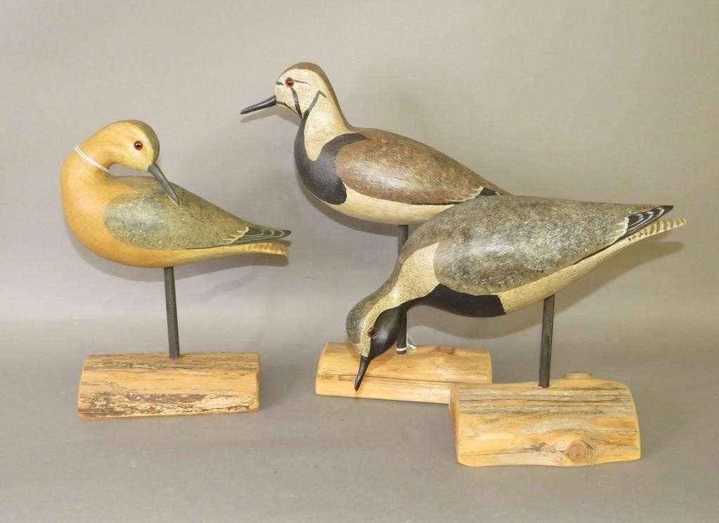 Appraisal: WOODEN BIRD CARVINGS BY HARRY V SHOURDSca late th century